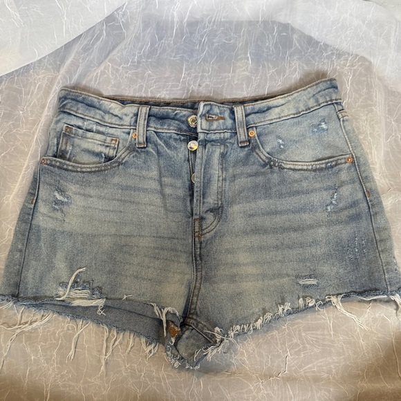 Wild Fable Light Blue Distressed Jean Shorts - Picture 1 of 4